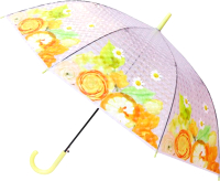 Зонт-трость Михи Михи Цветочки с 3D эффектом / MM10396 (желтый/большие цветы) - 