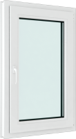 Окно ПВХ Brusbox Roto Одностворчатое Поворотно-откидное правое 2 стекла (1300x900x70) - 