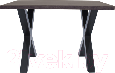 Обеденный стол Buro7 Икс Классика 110x80x76 (дуб мореный/черный)