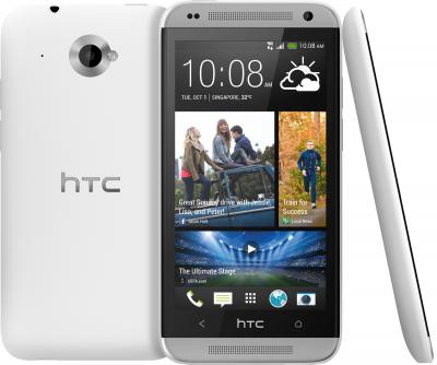 Смартфон HTC Desire 601 Dual (White) - общий вид с задней и боковой панелями