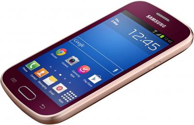 Смартфон Samsung Galaxy Trend Lite / S7390 (красный) - вид лежа