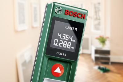 Лазерный дальномер Bosch PLR 15 (0.603.672.021) - вид спереди