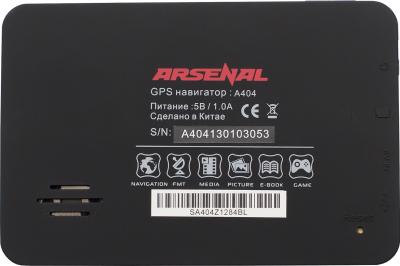 GPS навигатор Arsenal GPS A404 - вид сзади