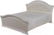 Двуспальная кровать Мебель-КМК Графиня 0379.2 (белый/патина золото) - 