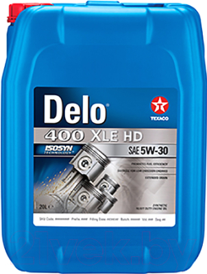 Моторное масло Texaco Delo 400 XLE HD 5W30 / 804157HOE (20л)