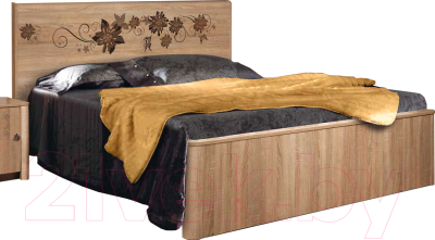Двуспальная кровать Мебель-КМК Венеция 0414.2 (дуб сонома)