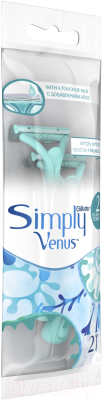 Набор бритвенных станков Gillette Simply Venus 2 одноразовые для женщин (2шт)