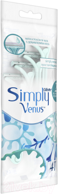 Набор бритвенных станков Gillette Simply Venus 2 одноразовые для женщин (4шт)