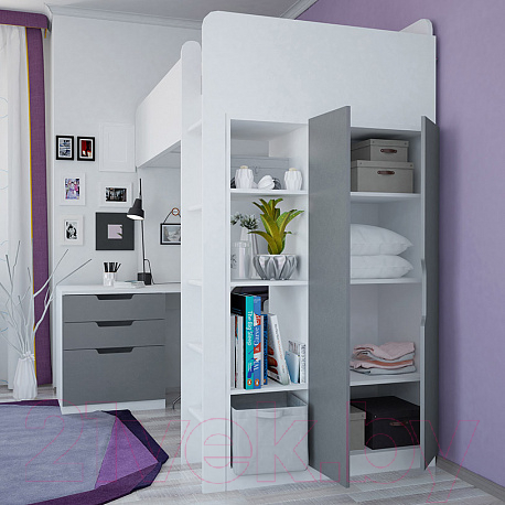 Двери шкафа для кровати-чердака Polini Kids Simple
