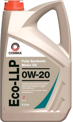 Моторное масло Comma ECO-LLP 0W-20 / ECOLLP5L (5л)
