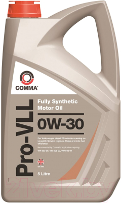 

Моторное масло Comma, Pro-VLL 0W30 / PROVLL5L