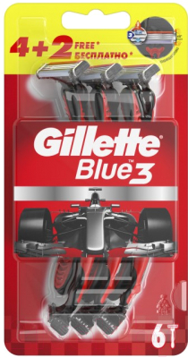 

Набор бритвенных станков Gillette, Blue 3 Red одноразовые