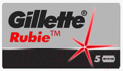 Набор лезвий для бритвы Gillette Rubie Platinum Plus для безопасных бритв (5шт)