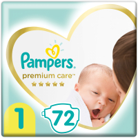 Подгузники детские Pampers Premium Care 1 Newborn (72шт) - 
