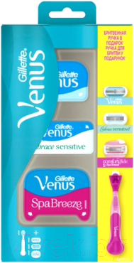 Бритвенный станок Gillette Venus ComfortGlide SPA бритва + кассеты в ассортименте 3шт