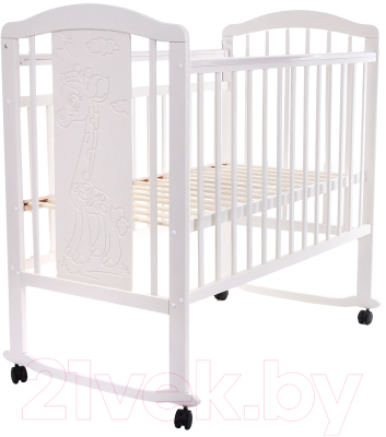 Детская кроватка Pituso Noli Жирафик / J-502 (белый)