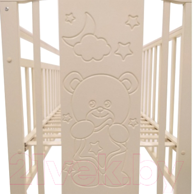 Детская кроватка Pituso Noli Мишутка / J-503 (слоновая кость)