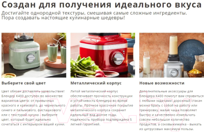 Блендер стационарный KitchenAid 5KSB4026EAC