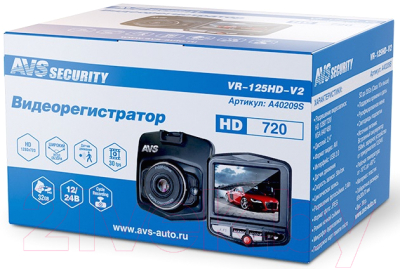 Автомобильный видеорегистратор AVS VR-125HD-V2 / A40209S