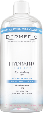 Мицеллярная вода Dermedic Hydrain3 Hialuro H2O (500мл)
