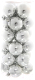 Набор шаров новогодних Серпантин Глянец 201-0633 5см (24шт, серебро) - 