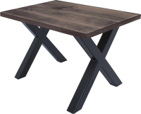 Обеденный стол Buro7 Икс Классика 120x80x76 (дуб мореный/черный) - 
