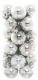 Набор шаров новогодних Серпантин Глянец 201-0621 4см (24шт, серебро) - 