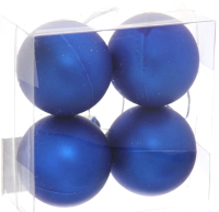 Набор шаров новогодних Серпантин Матовый 183-854 5см (4шт, синий) - 