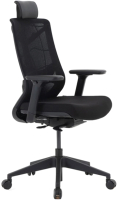 Кресло офисное Chair Meister Nature II 3D с подлокотниками (каркас черный/ткань черная) - 