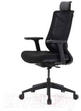 Кресло офисное Chair Meister Nature II 3D с подлокотниками (каркас черный/ткань черная)