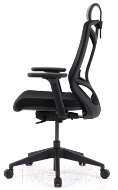 Кресло офисное Chair Meister Nature II 3D с подлокотниками (каркас черный/ткань черная)