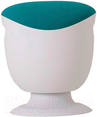 Табурет офисный Chair Meister Tulip (пластик белый/ткань светло-синяя)