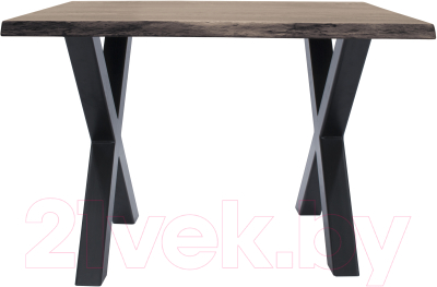 Обеденный стол Buro7 Икс с обзолом 120x80x76 (дуб мореный/черный)