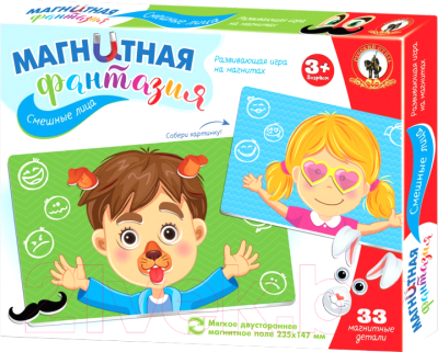 

Развивающая игрушка Русский стиль, Игра на магнитах. Смешные лица / RS-05405
