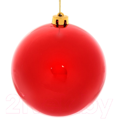 Шар новогодний Серпантин Глянец 201-0681 15см (красный)