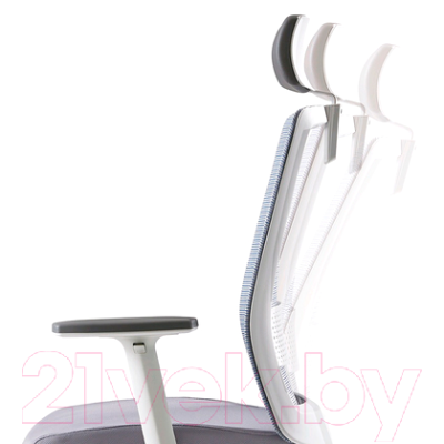 Купить Кресло офисное Bestuhl S30 White Pl с подголовником и регулируемыми подлокотниками в Борисове