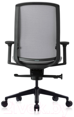 Кресло офисное Bestuhl J1 Black Pl без подголовника с подлокотником (серая сетка/серая ткань)