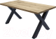 Обеденный стол Buro7 Икс Классика 180x80x76 (дуб беленый/черный) - 