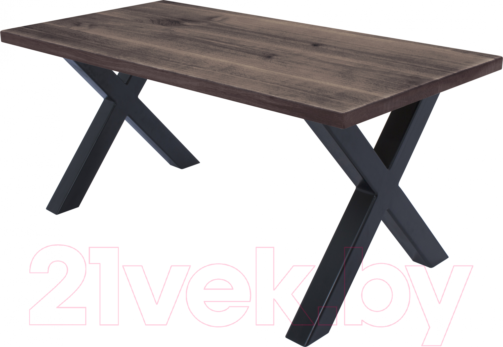 Обеденный стол Buro7 Икс Классика 180x80x76 (дуб мореный/черный)
