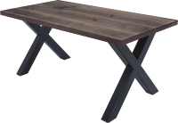 Обеденный стол Buro7 Икс Классика 180x80x76 (дуб мореный/черный) - 