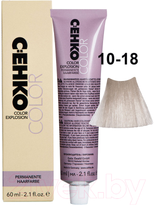 Крем-краска для волос C:EHKO Color Explosion 10/18 (ультра светлый блондин жемчужно-фиолетовый)