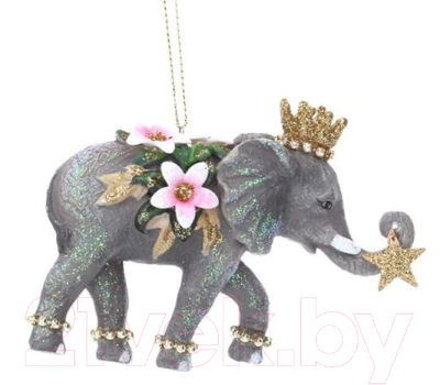 

Елочная игрушка Gisela Graham, Серый, Limited Fantasy Animals Слон с цветами 1 / 14063-1
