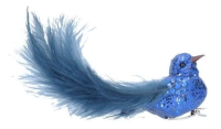 Елочная игрушка Gisela Graham Limited Delft Christmas Синяя птичка / 16156 - 