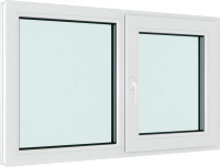 Окно ПВХ Rehau Elementis Kale Двухстворчатое поворотно-откидное правое 3 стекла (1000x1400x70) - 