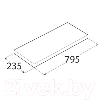 Полка Domax FS 80/24 / 65122 (черный)