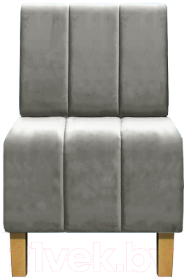 Кресло мягкое Brioli Руди полоса (B8/светло-серый)