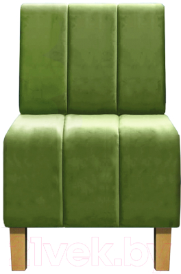 Кресло мягкое Brioli Руди полоса (B26/зеленый)