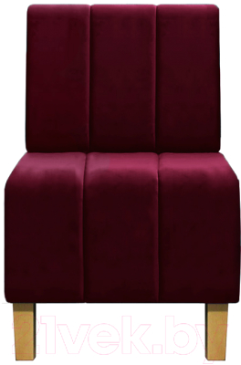 Кресло мягкое Brioli Руди полоса (B48/вишневый)