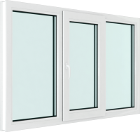 

Окно ПВХ Rehau, Elementis Kale Поворотно-откидное створка по середине 3 стекла