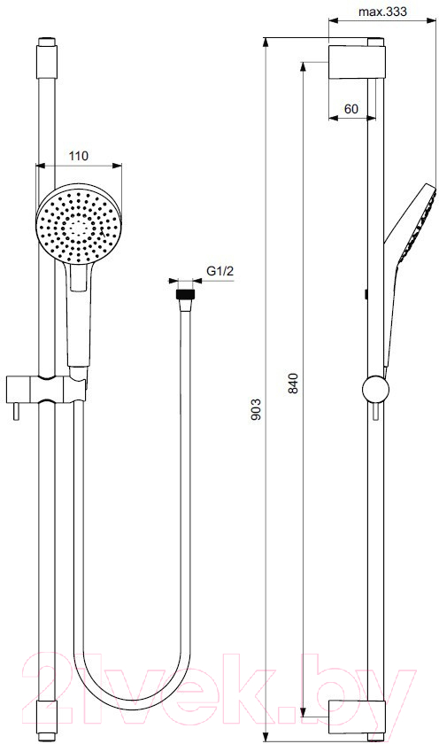 Душевой гарнитур Ideal Standard Idealrain B2237AA